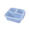 Three Compartment Reusable Plastic Food Storage Container with Lid for Meal Prep and Portion Control 5 Pack Set