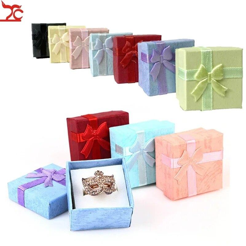 12pcs Ring Storage Box Earring Storage Gift Box High Quality Paper Jewelry Packaging Container Small Jewelry Box Display