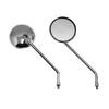 NBS Bike Parts Center Motorcycle Chrome Yamaha Vino Reverse 6003 Mirrors, Plated, Left/Right Set, 8mm, Thread,