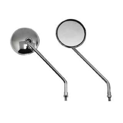NBS Bike Parts Center Motorcycle Chrome Yamaha Vino Reverse 6003 Mirrors, Plated, Left/Right Set, 8mm, Thread,