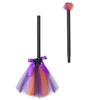 Halloween Witch Hat with Broom Decorative Ornament Decorative Crafts Supplies for Festival Holiday Costume Cosplay Props