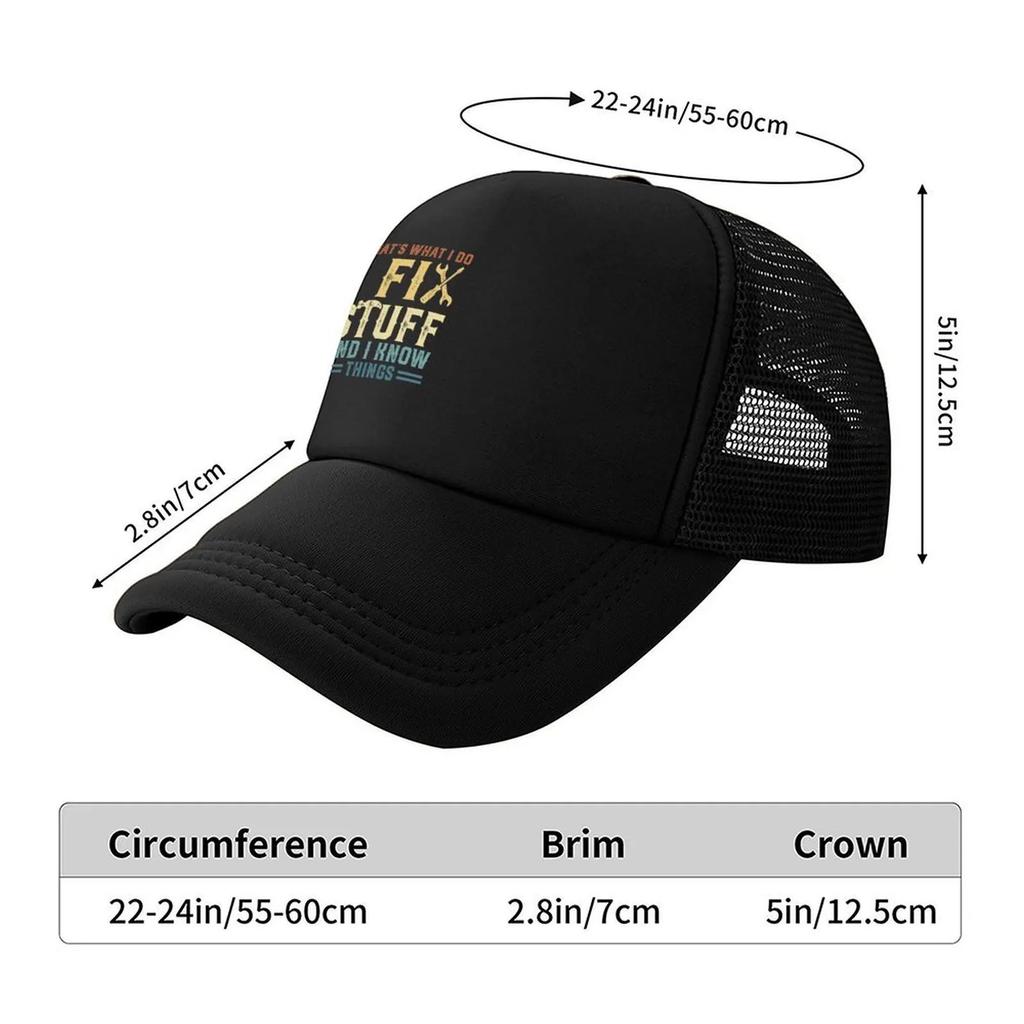 That_s What I Do I Fix Stuff And I Know Things Baseball Cap Rugby beach hat Trucker Hat Women's Hats For The Sun Men's