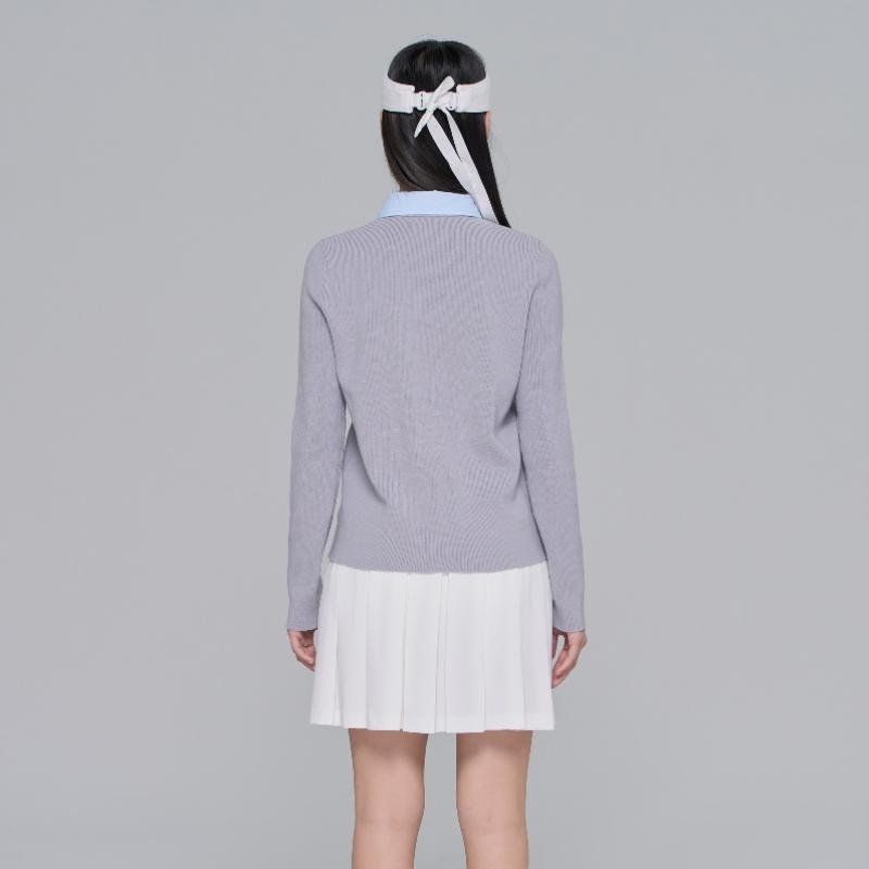 Playboo Airy Inverted Pleats Skirt W Inner Pants White