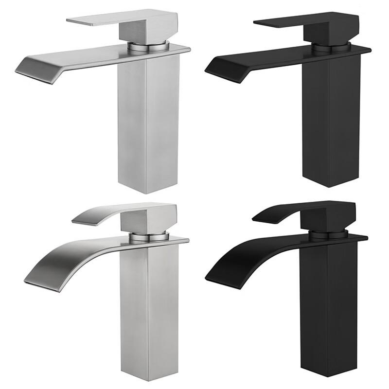 VEMUSE JDF-CW-652 Black Waterfall Basin Faucet