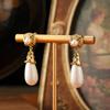 Jewelry New Vintage Earrings Pearl French Geometric Exquisite Palace Style Tassel Earrings Women's Light Luxury Jewelry
