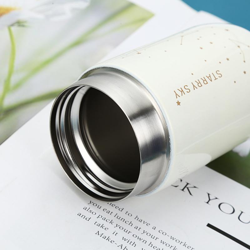 Ny! 200ml Mini Stjärnklar Termosmugg Läckagesäker 304 Rostfritt Stål Termisk Vattenflaska Matbehållare