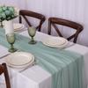 Chiffon Table Runner Romantic Sheer Wedding Table Runner Glitter Tulle Fabric Decorations for Wedding, Birthday Party,Dinner