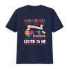 Damen Nonverbal Heißt Nicht, Dass Ich Nichts Zu Sagen Habe Autismus Autistisch T-Shirt Schwarz Vintage Gewaschen Stilvolles Oberteil Für Den Alltag