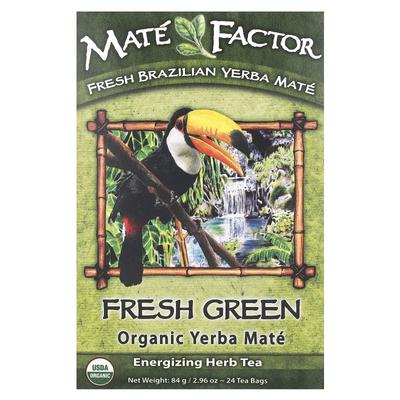 Organic Yerba Mate, Fresh Green, 24 Tea Bags, 84G (2.96Oz)