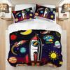 Cartoon Space Down Comforter Set Bedding Set Duvet Cover 3-piece Set