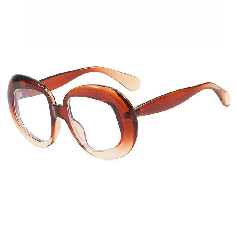 1pc Women's Round Red Green Flat Mirror Cute and Beautiful Winter Accessories Christmas Gift School Street Party Glasses