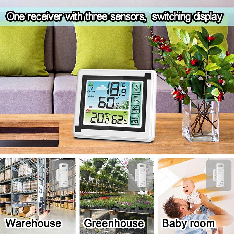 Digital Weather Station Clock Indoor Outdoor Weather Forecast Barometer Thermometer Hygrometer with 1Pc Wireless Outdoor Sensor