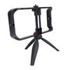Smartphone Video Rig Filmmaking Vlogging Case Stabilizer Rig with Tripod Cold Shoe Mount 1 4 Inch Screw Interface for