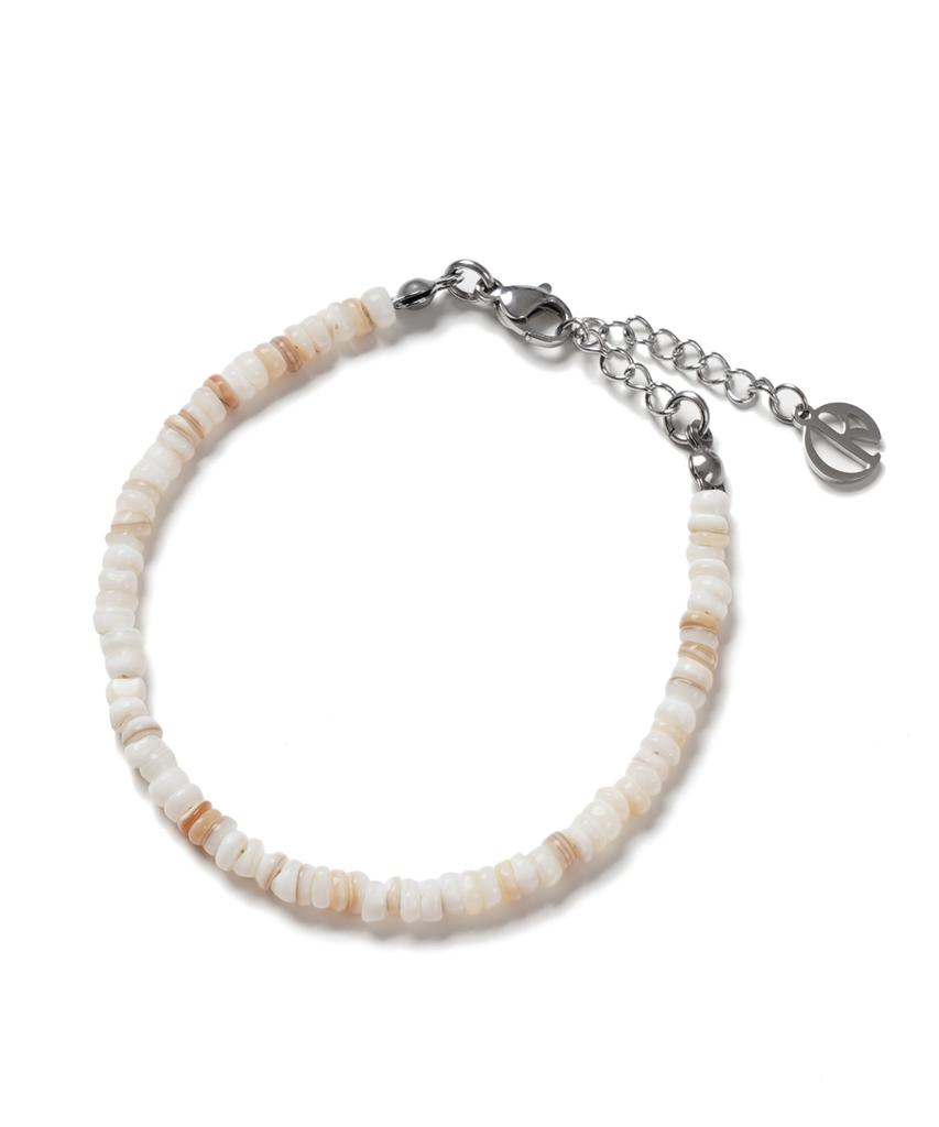 Decoroso Unisex Minimal Mother-Of-Pearl Bead Bracelet [Ivory]