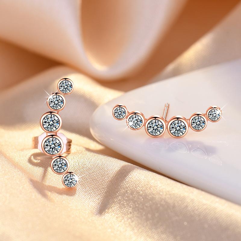 

Серьги-пусеты из стерлингового серебра 925 пробы высокого качества для женщин, изысканные студенческие украшения, аксессуары, свадебный модный подарок для девушки