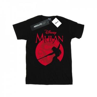 Disney Womens/Ladies Mulan Dragon Silhouette Cotton Boyfriend T-Shirt