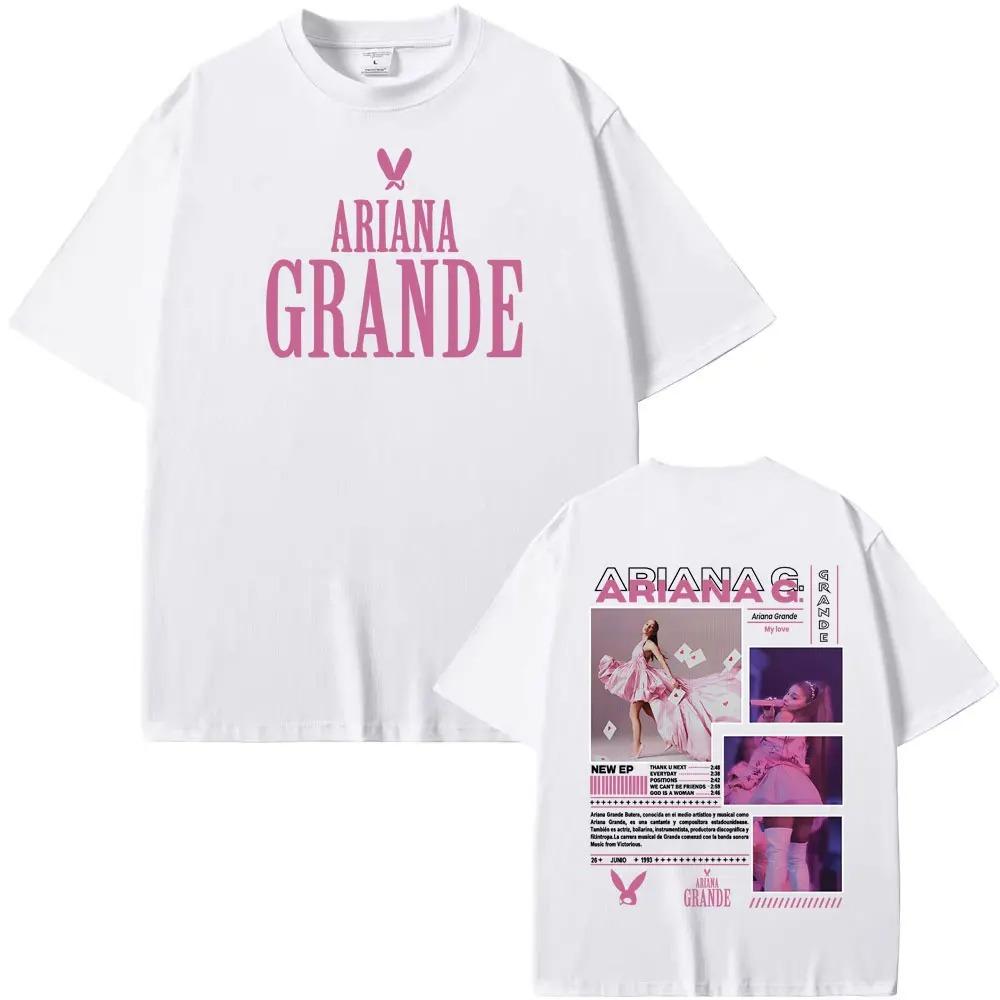 Pop Singer Ariana Grande Bunny Dangerous Woman 2026 Tour Concert Graphic TShirt Unisex Harajuku Style Oversized Bestseller