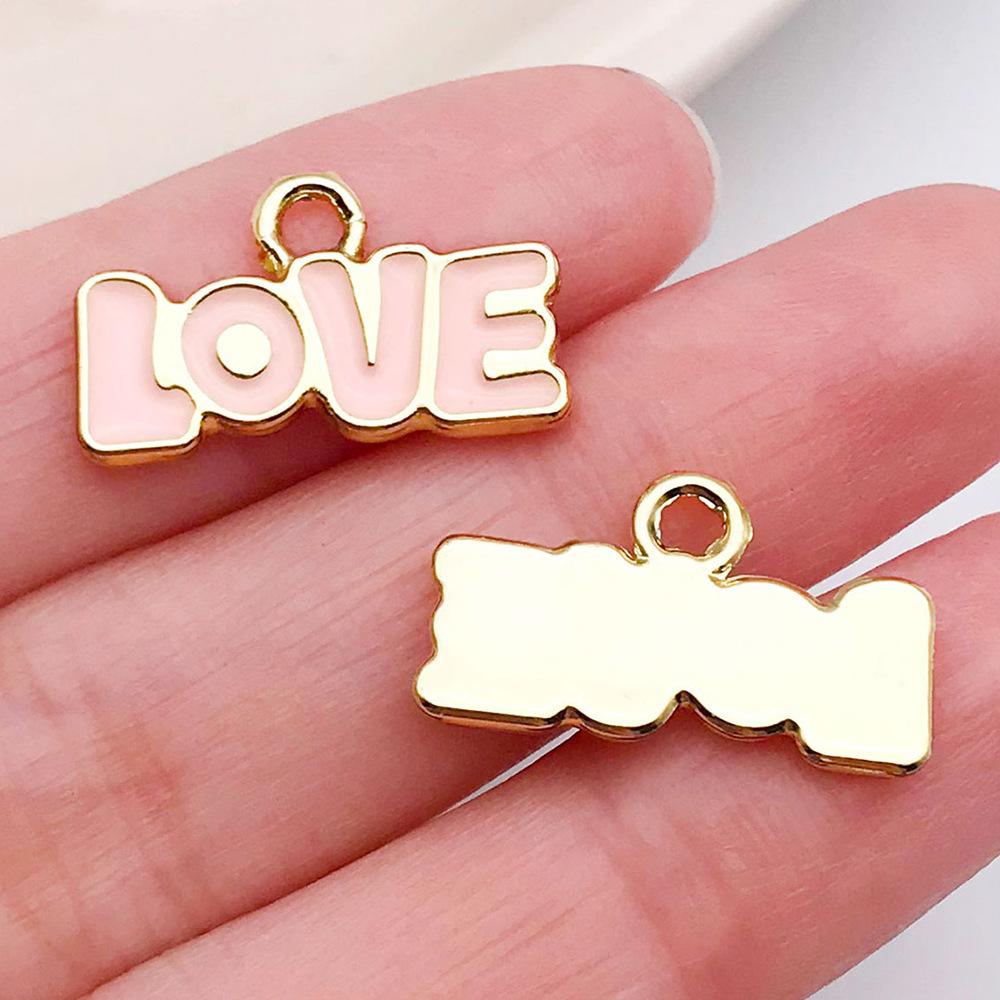 Red And Love Heart Peach Jewellery Accessories Diy Bracelet Keychain Necklace Pendant Alloy Oil Drop