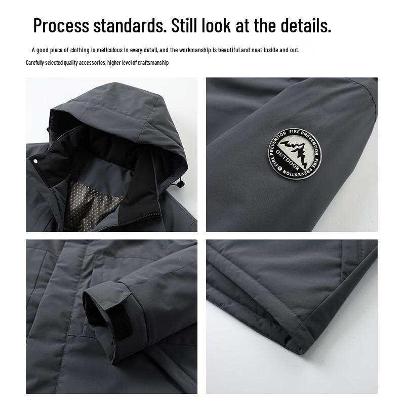 VUUG Outdoor Mountain-Style Insulated Utility Padded Jacket
