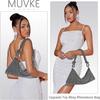 Sac à Main Strass Sac de Soirée Scintillant Argent Diamant Pochette Sacs à Main pour Femmes, Sac à Main Strass Bal de Promo Sac Hobo