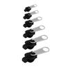 Clip-on Zipper Slider - Metallic - Repair Kit - Black and Grey - Size S/M/L - Pack of 6