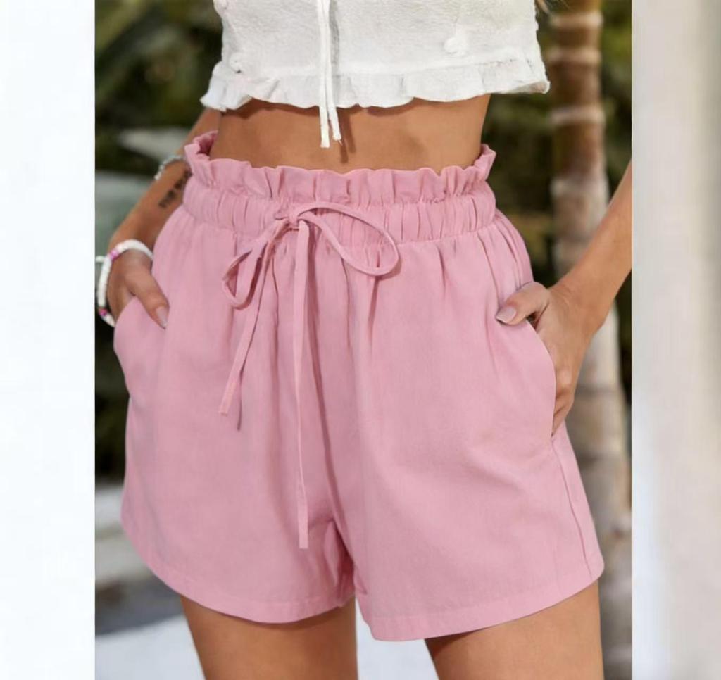 2025 Summer Women's Casual Loose Solid Color Fashion Shorts