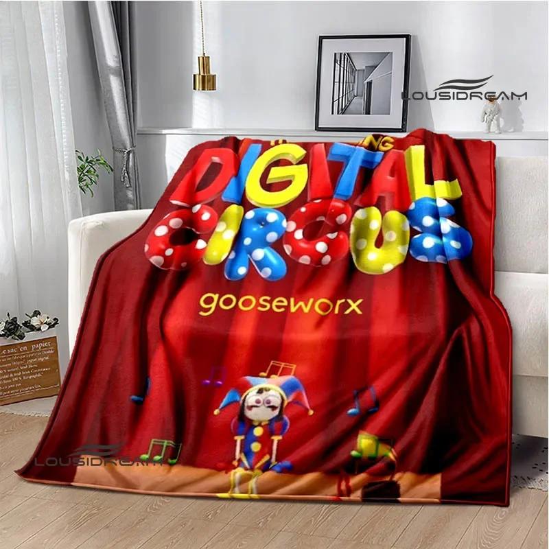 THE AMAZING DIGITAL CIRCUS Cartoon Blanket Warm Flannel Blankets Soft Cozy Blanket Sofa Travel Blanket Bed Linings Birthday Gift