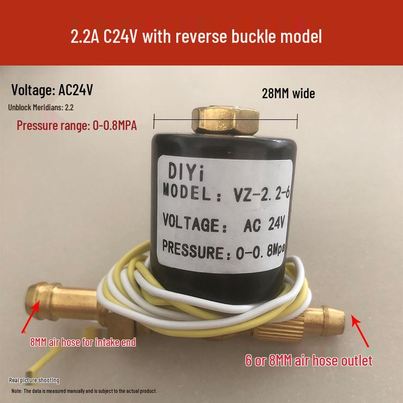 MIG/MAG & TIG Welder Solenoid: 220V, 12V Electromagnetic Gas Valve, 24V Electric Valve, 36V Argon Valve with Retaining Clip, 1.5