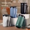 Portable 304 Stainless Steel Insulated Travel Mug with Lifting Rope for Men & Women
