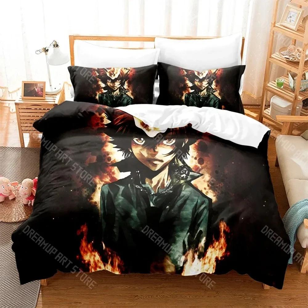 3D-Druck Anime HITMAN REBORN Bettwäsche-Set Jungen Mädchen Twin Queen-Size-Bettbezug Kissenbezug Bett Kinder Erwachsene Heimtextilien