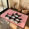 Kawaii K-Kuromi Cute Carpet Bathroom Anti-slip Mat Door Mat Home Decoration Mat Entrance Door Mat Scratch-resistant Door Mat