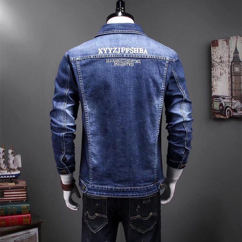 Men's Trendy European Slim Fit Denim Jacket - Spring Japanese Style