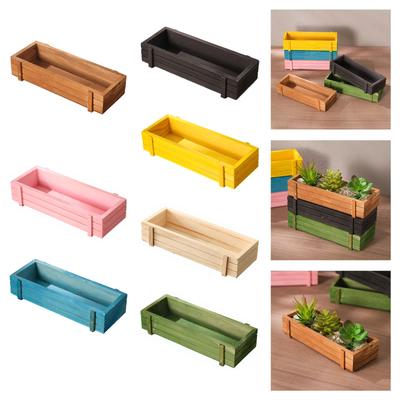 Nachhaltiger Naturholz-Blumentopf mit Luftzirkulationslöchern, ideal für Kakteen, Kräuter, leicht zu bewegen, Heim-, Garten-, Bürodekoration