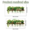 Pegatina de Pared de Planta Verde Colgante Realista con Adhesivo Autoadhesivo Perfecta para Cocina Sala de Estar Dormitorio Decoración de Pared del Hogar