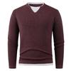 Maglione Trendy a Due Pezzi da Uomo 2025 - Vestibilità Larga Base Moda