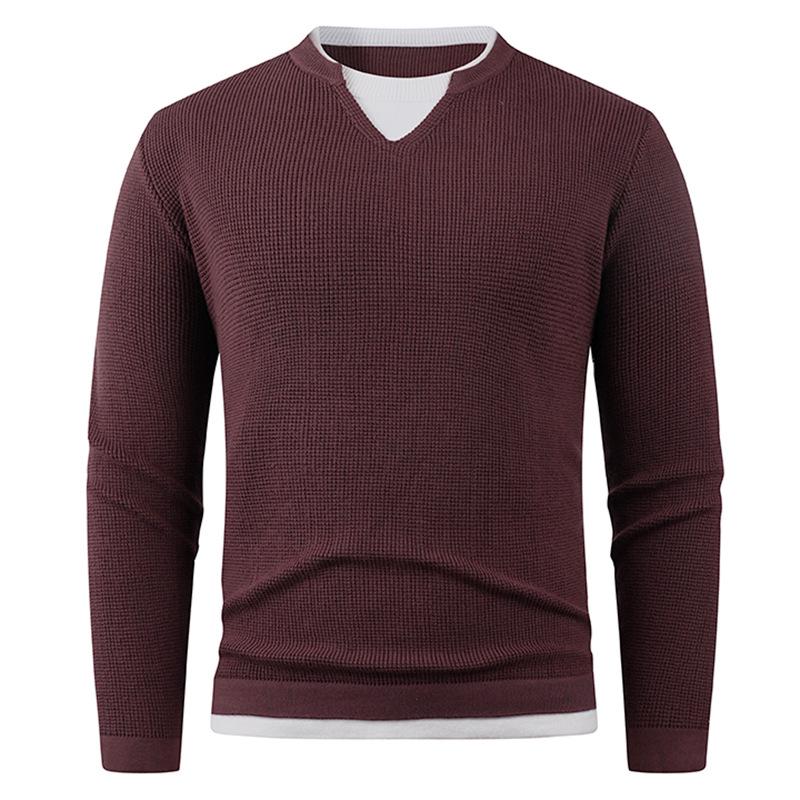 Maglione Trendy a Due Pezzi da Uomo 2025 - Vestibilità Larga Base Moda