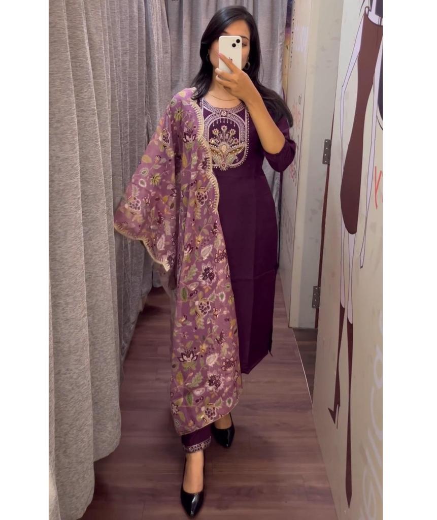 Indian Women Designer Party Wear Salwar Suit Kurti Pant Dupatta Set Indian Ethnic Wear