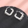 Square Circle Fringed Earrings Shine Ol Temperament Internet Celebrity Live Broadcast With Goods Female Versatile Commuter Simple Wind Earrings