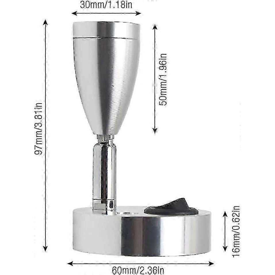 2pcs 12V LED Spot Reading Light, 3W RV Interior Light, 180° Rotate Bedside Wall Lamp, 3000K Warm Light for Campervan Motorhome Caravan Boat