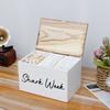 Wooden Tampon Holder 3-Grid Bathroom Cotton Pads Tampon Storage Box Women Girls Desktop Sanitary Pad Napkin Organizer