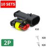 10 Sets Waterproof Connector - 1/2/3/4/5/6 Pin, 12A, IP68, for Automotive Electrical Wire, Truck/Car