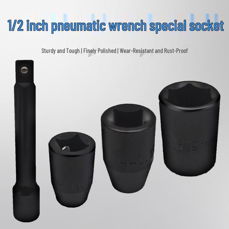 Libao 1/2" Pneumatic Air Impact Wrench Set with 8-41mm Hex Short Sockets for Cars
