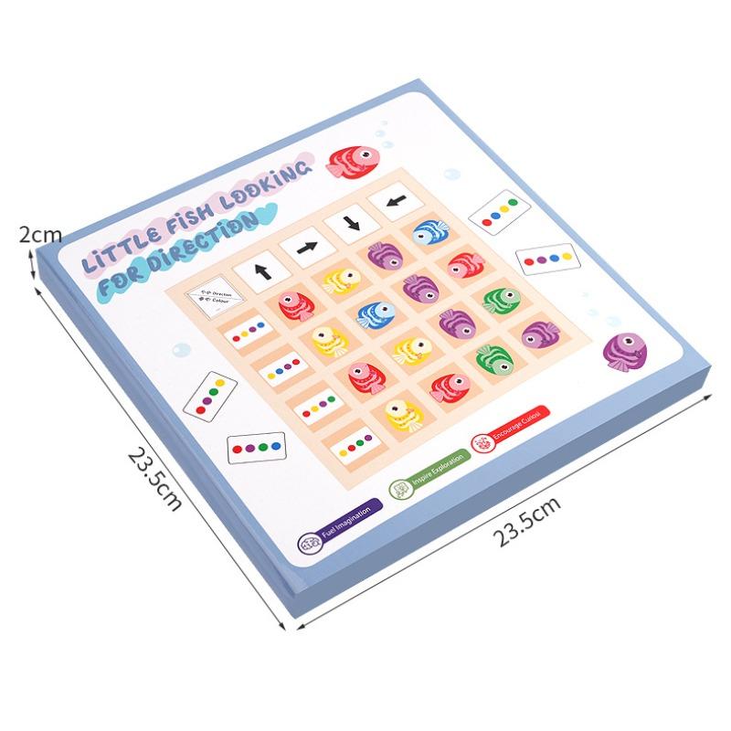 Children's Wooden Montessori Toy Kids Logical Thinking Training Direction Color Cognition Educational Battle Board Game for Gift