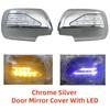Novel Style Streamer Light Car Chrome Accessories Trim Side Mirror Covers With LED For Toyota Kluger Highlander 1998 2000 2003