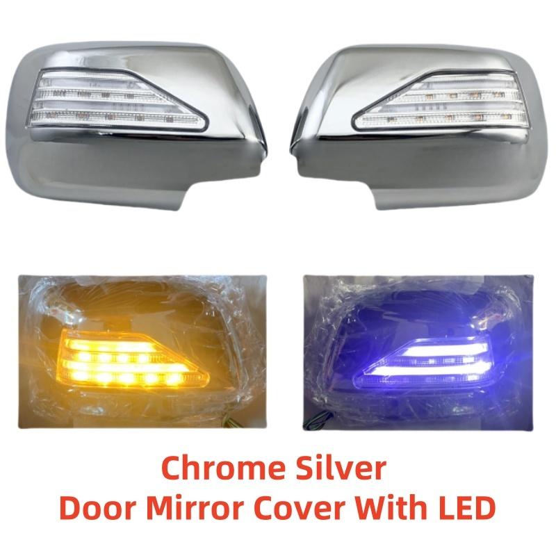 Novel Style Streamer Light Car Chrome Accessories Trim Side Mirror Covers With LED For Toyota Kluger Highlander 1998 2000 2003