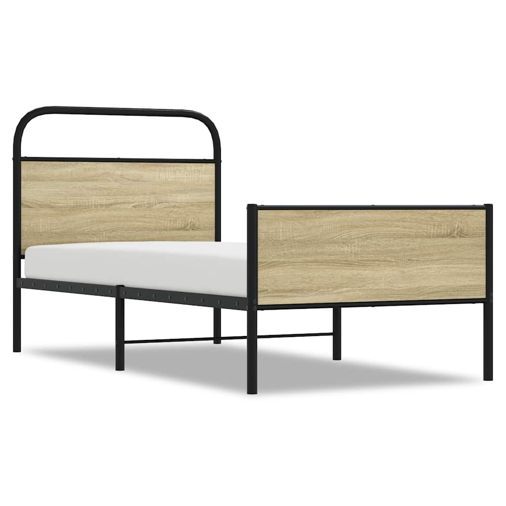 Vidaxl Cama Sin Colchón, 80X200 Cm, Roble Sonoma