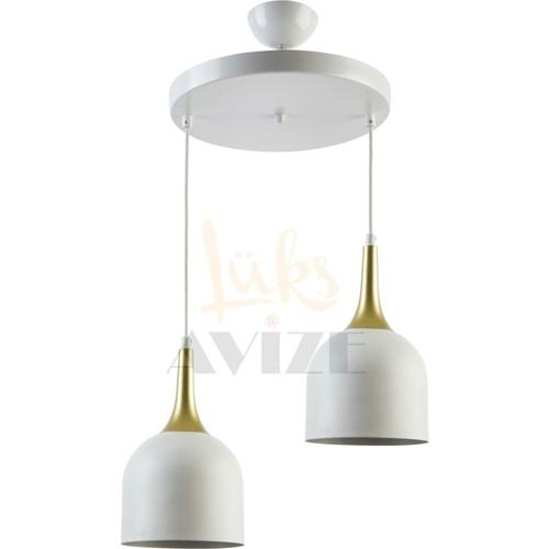 

Reina Modern Tasarım Metal Başlık Sarkıt 2 Li Avize