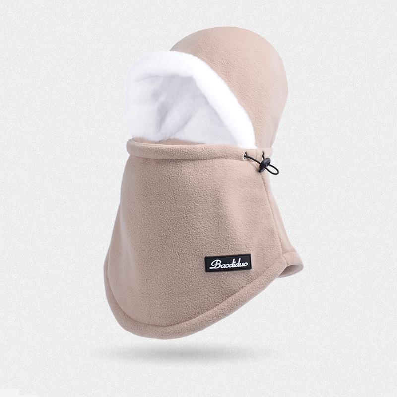 Winter Warm Scarf Integrated Hat Women's Velvet Ear Protection Windproof Mask Men's Cycling Face Protection Pullover Hat