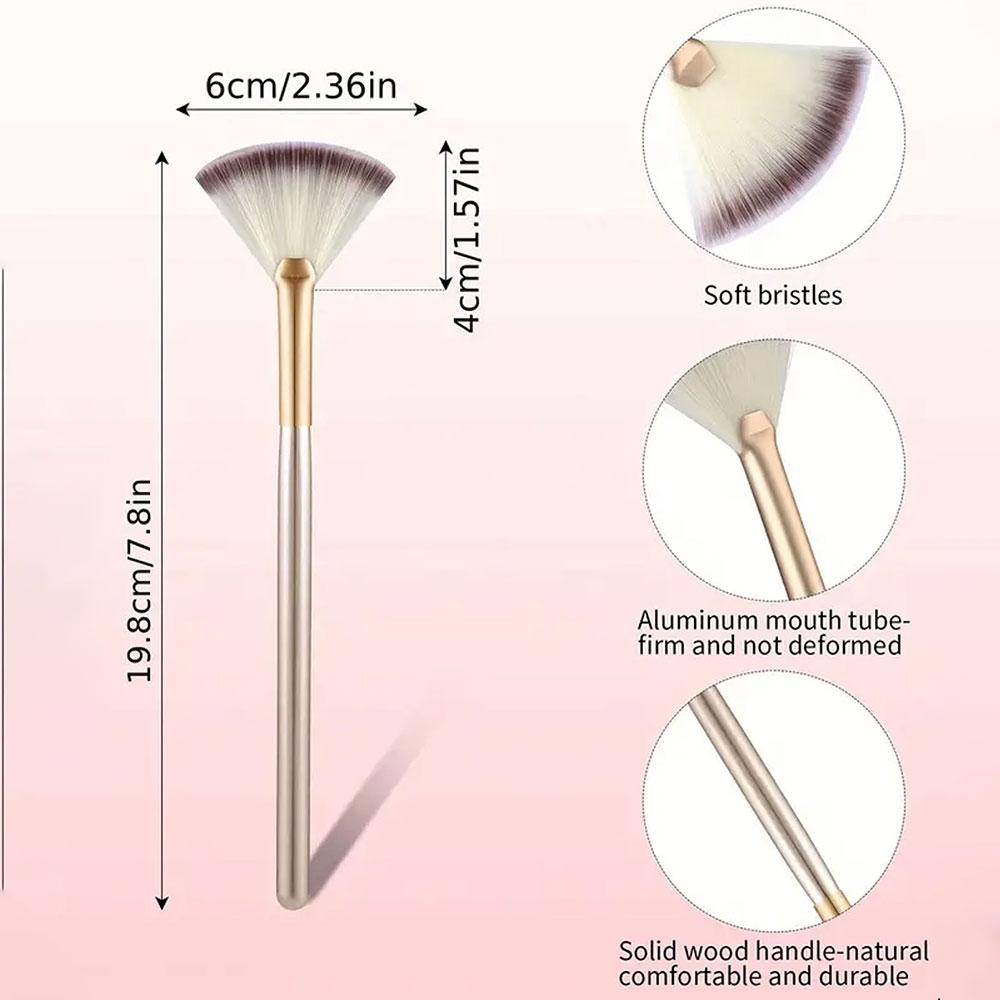 1/3/5/9Pcs Slim Soft Facial Fan Brush,Makeup Cosmetic Multi Use,Mask Brush Makeup Brush Tool Set