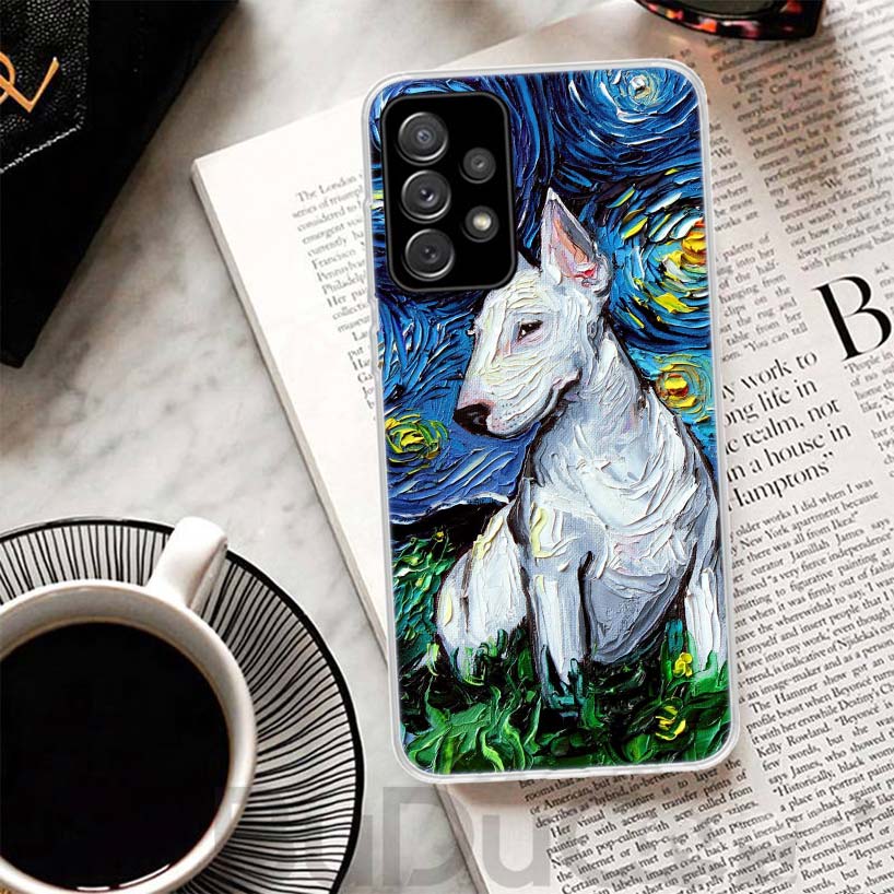Bull Terrier Dog Puppies Phone Case For Samsung Galaxy A15 A14 A54 A13 A53 A12 A52S A55 A22 A23 A24 A32 A33 A34 A25 A35 A03S A04